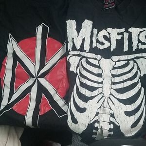 Dead Kennedys and Misfits band shirts